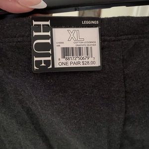 NWT  HUE Cotton Leggings ( Graphite Heather) Size XL